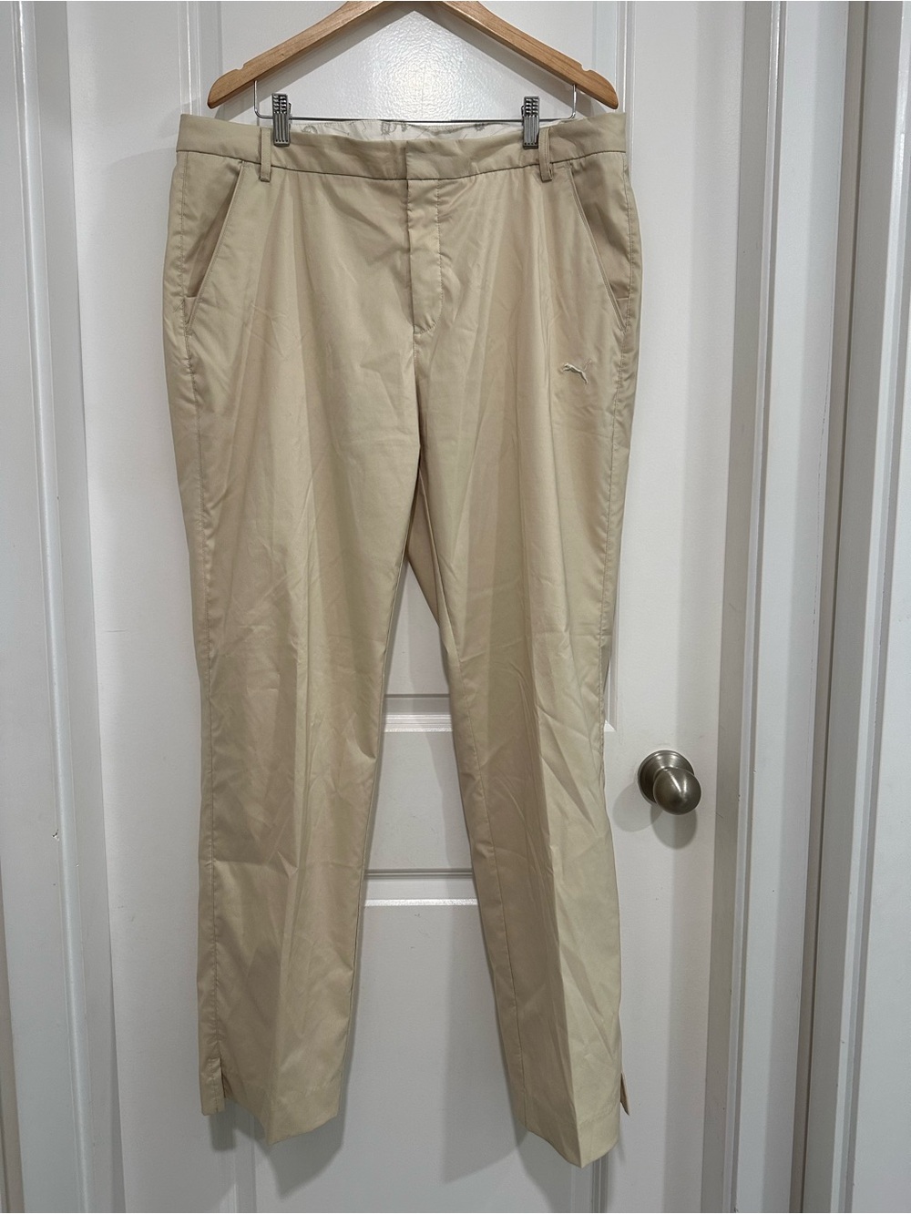 Men's Puma Golf Tech Pants Beige Size 38x34